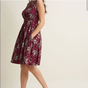 ModCloth Emily and Fin Burgundy Dress